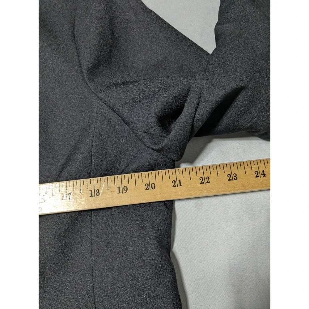 KASPER Women Size 14 Black Vanilla Ice One-Button Blazer‎ NEW